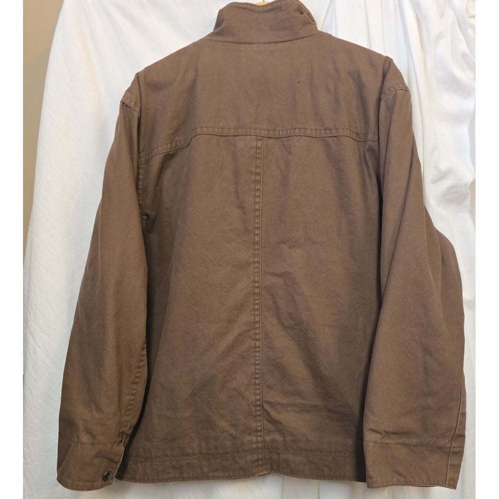 Craftsman Men's Canvas Chore Coat Fleece Lined Brown Winter Coat Jacket XXL - Picture 3 of 9